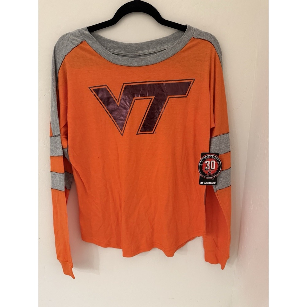 Virgina Tech Hokies Women's Colosseum Long Sleeve T-shirt-NWT